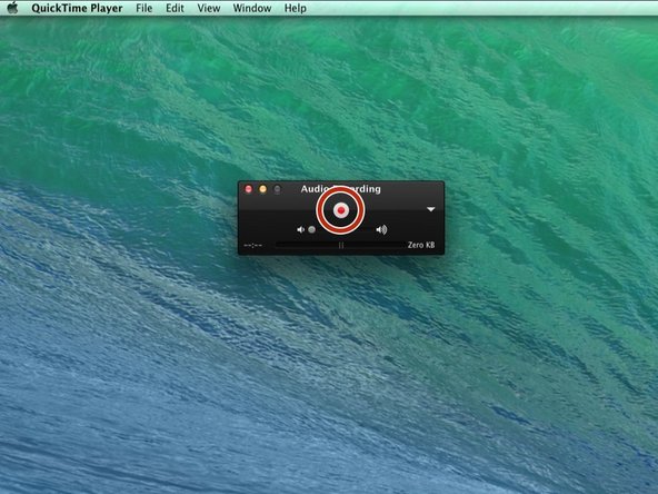 Select the red button to begin recording