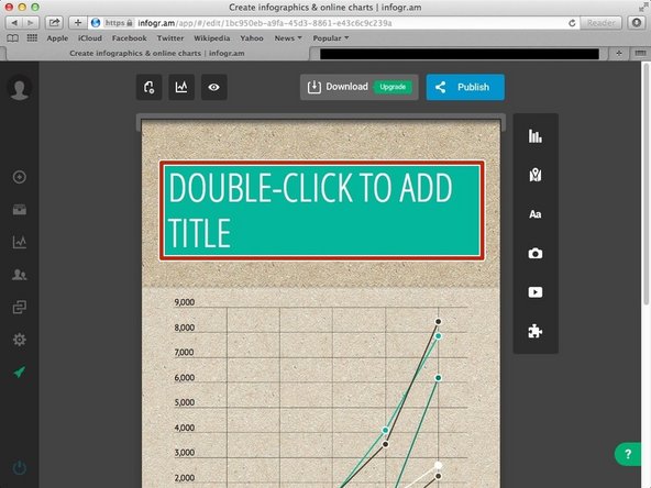 Double click in the green field to add a Title to the info graphic. An example title could be "population by country).