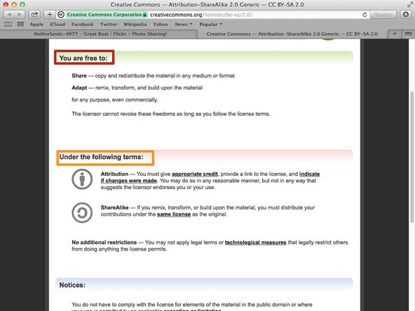 Here it tells you what you are allowed to do with the image