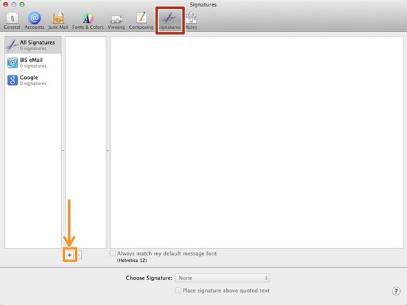 Click &quot;Signatures&quot;