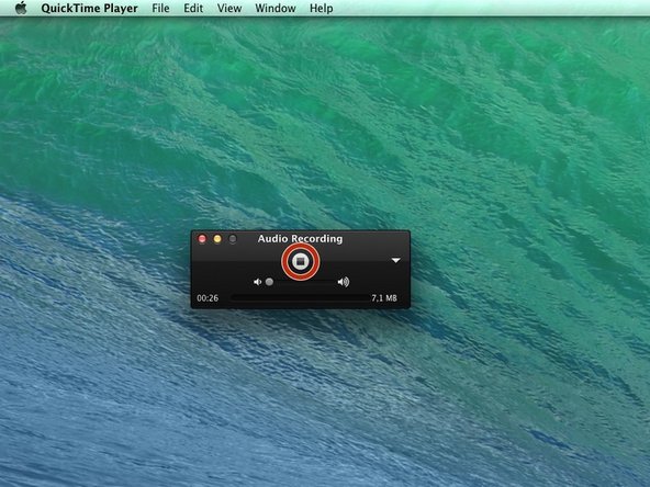 Hit the button with the square on it to stop the recording
