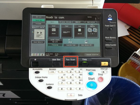 Press the &quot;Fax/Scan&quot; button