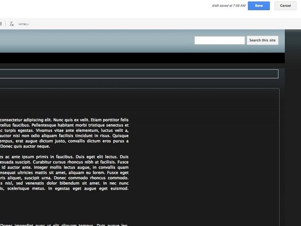 Click on the save button at the top right of the page