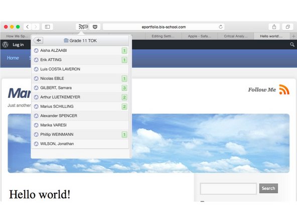 Feed reader tells you which blog posts you have not looked at recently (see images) and it allows you to click and go straight to the blog post