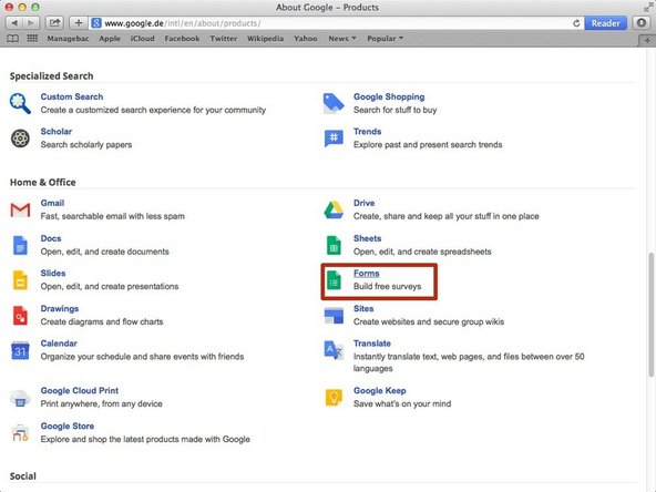Click on the &quot;Forms&quot; button