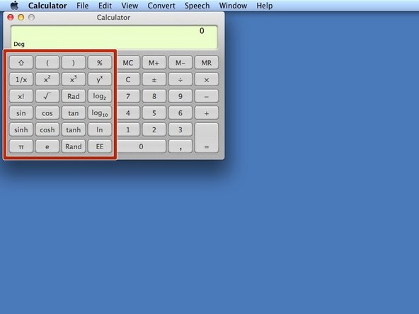 These are the new options that are a part of the scientific calculator.