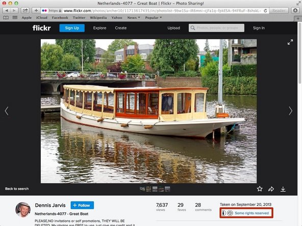 To view the copyright information about the image, click on &quot;some rights reserved&quot;.