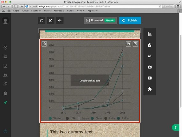 Double Click on the graph in order to make changes to it.