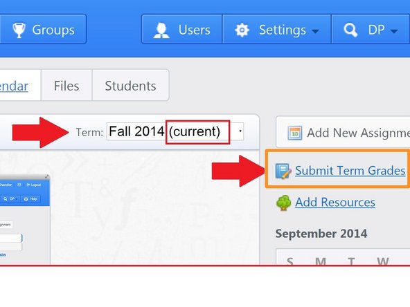 Make sure that the term is set for the current term