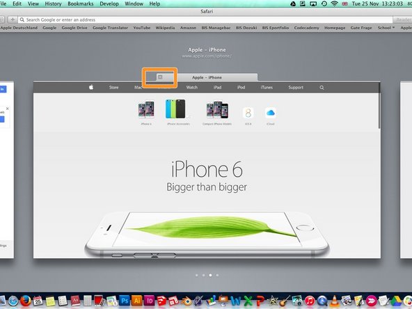 You can scroll through the tabs you have open.