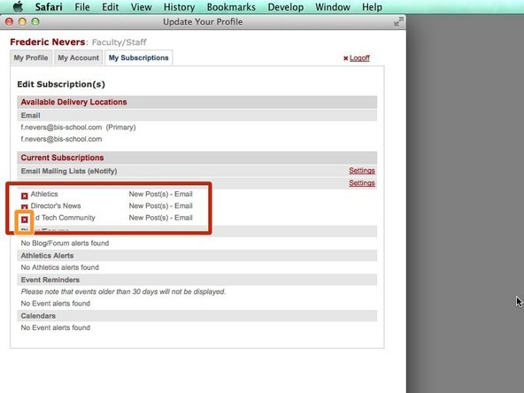 Double check that you are subscribed to the correct alerts.