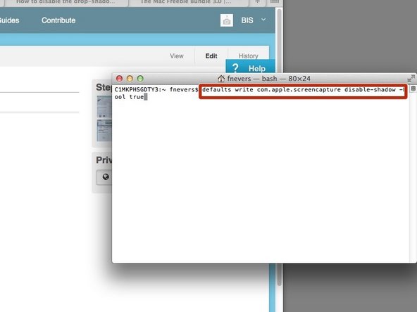 In the terminal window, copy/paste the following code. Then press 'return' on your keyboard