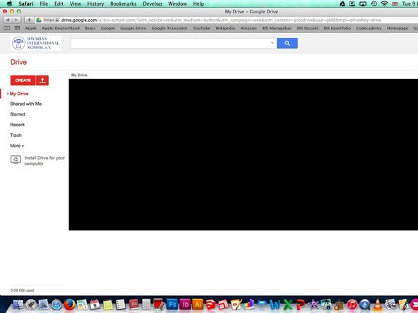 Your in Google Drive now where you can create, save and share files.