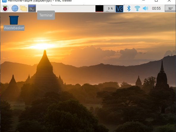 Launch a new “Terminal” process to access the CLI (Command Line Interface) of your Pi NOTE: The terminal will launch into your “home” directory, which is “/home/username” under Linux. The following screenshots were for a user called “tamv”, but generally you’ll be seeing the “pi” user
