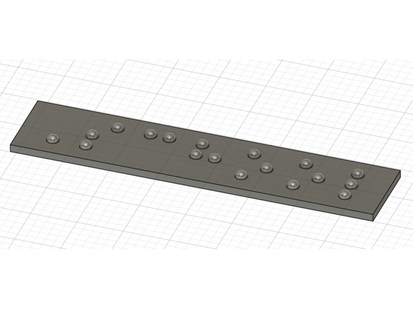 CAD Braille: 3D printing was the most accessible option for us. Braille translator was an important resource for providing accurate labeling. With some digging, we found a braille plug-in feature of Fusion 360 that was easily downloaded and usable. Printing this without editing comes out small and undefined.
