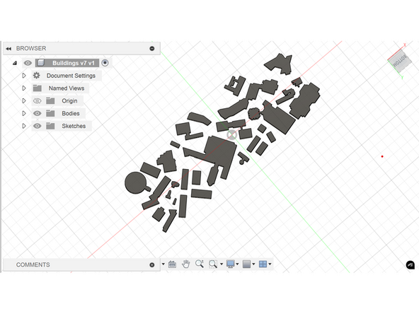 For the sake of printing time, we strongly recommend  shelling your buildings before continuing.