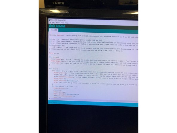 Here's some sample code for the servo: https://github.com/j-lam17/Servo360.