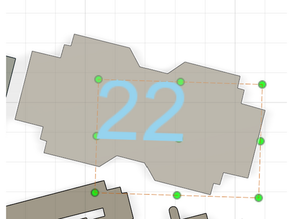 To do this, press create sketch, then select the top layer of the building you would like to add a number on.