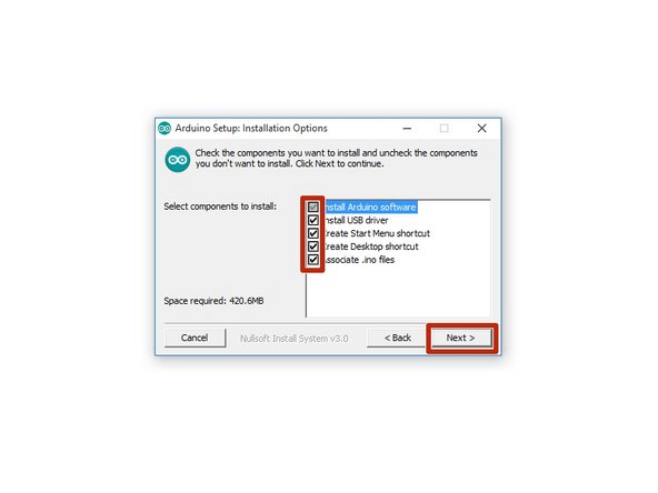 Include all check-boxes and click &quot;Next&quot;