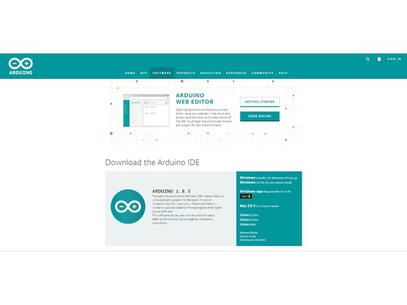 Make sure you install Arduino because it is how the servo will communicate with the Arduino. If you don't have it downloaded and don't know how to, here is a guide that will teach you how.