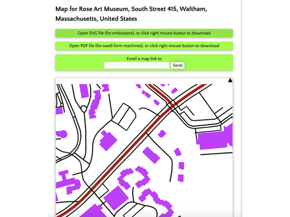 Once the address is uploaded, adjust the scale and location of the area you want to print