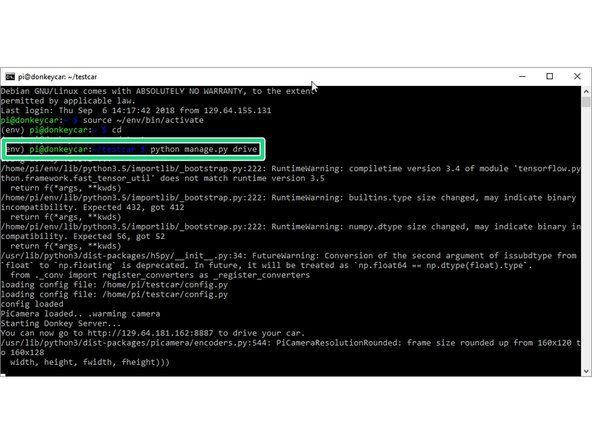 Type: python manage.py drive
