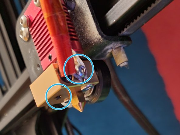 Using the smaller Allen key, make sure the thermistor is sitting in its slot before tightening