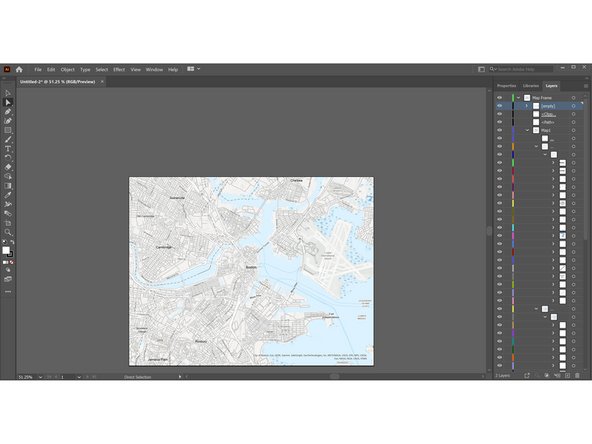 AIX files preserve original layers from your GIS map. On the right hand side of Illustrator, you'll see the layers organized as they were in GIS.