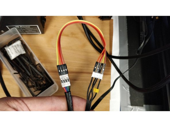 To plug in our new motor on the Titan Aero, you'll need to adapt the wiring from the old motor plug.