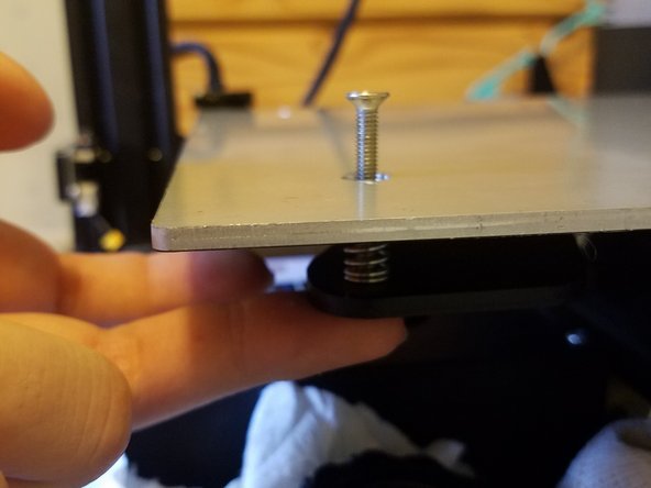 Once it’s off, you can simply push on the screw from below and remove it from the printer.