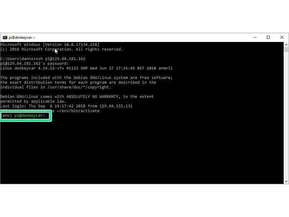 We are going into the virtual machine of the raspberry pi
