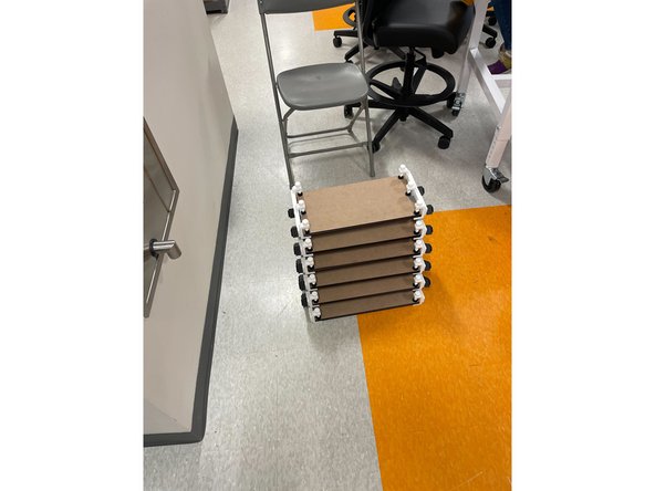 Once done, you can either fold the steps in on itself or unclamp each of the braces for separate storage.