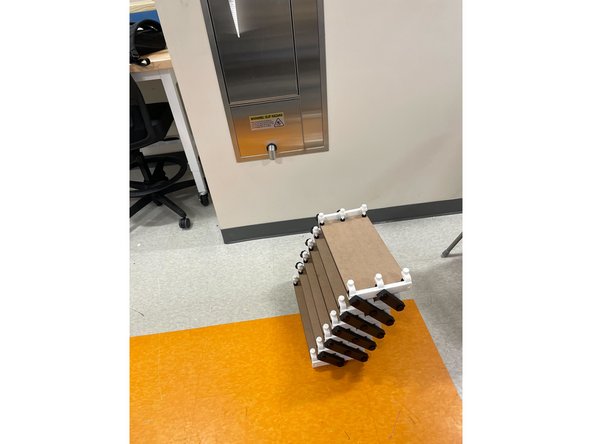 Once done, you can either fold the steps in on itself or unclamp each of the braces for separate storage.