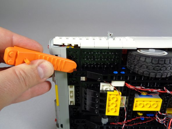 Carefully lay your Ecto-1 on its side.