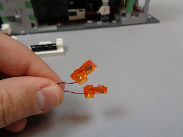 Repeat this process for the other orange Pico LED light with 18&quot; (45.7cm) wire as shown in the first photo.