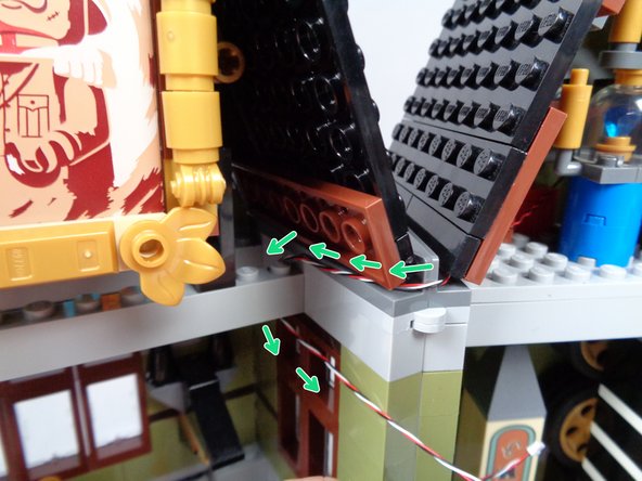 Make sure your mansion is opened up for this step, as shown in the first photo.