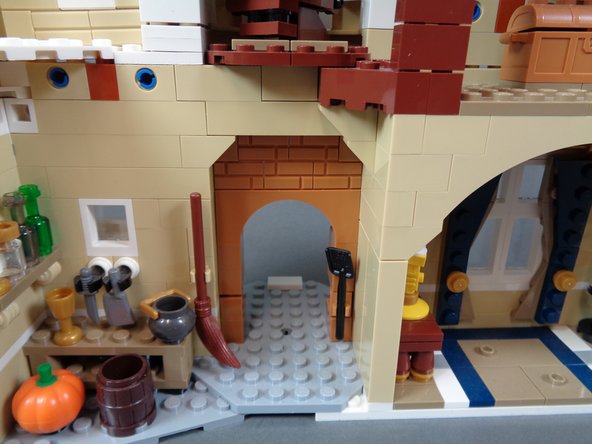 The third photo shows how the results should look after disassembly is complete, as viewed from inside the kitchen.