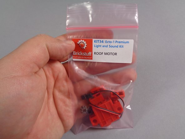 Next, you will prepare and mount the roof motor.