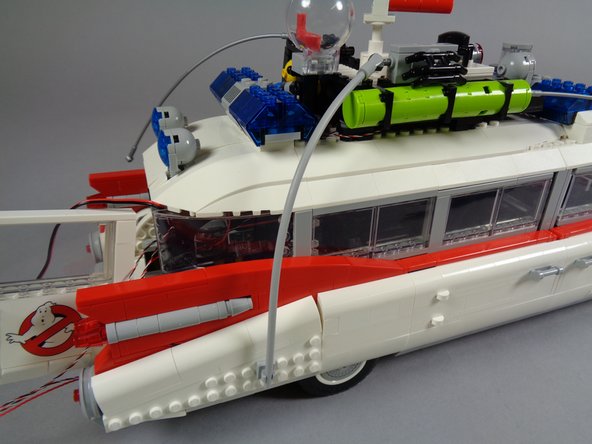 No tail light wires should be visible from the side once all body pieces are re-attached.