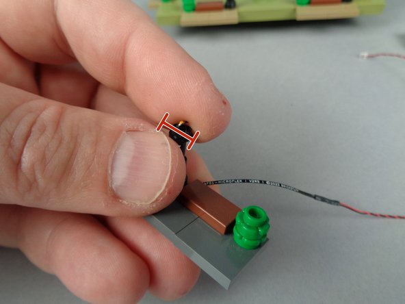 Next you will carefully bend the top of the Microflex LED light so its tiny light chip is facing upward.