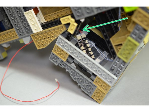 As shown in the first photo, connect the RED 12&quot; 3-wire connecting cable to the INPUT plug on the BRANCH09X adapter, and connect the short 1.5&quot; 3-wire connecting cable (RED or BLACK) to the OUTPUT plug.