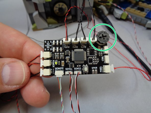 You can test your sound module now.  Make sure you have the USB cable connected to power, that the sound module is connected to the BRANCH18 adapter, and that the BRANCH18 adapter is connected to the TRUNK08 controller with the 6&quot; connecting cable.