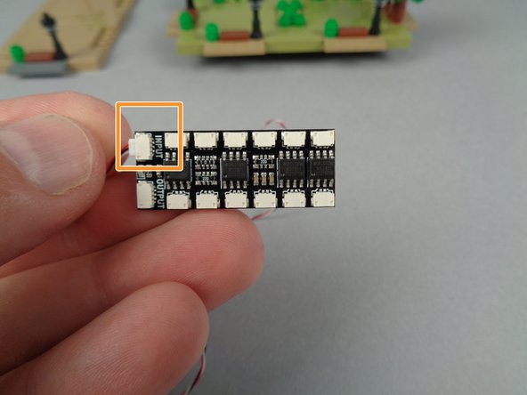 Because the Microflex LED lights can be fragile, we will test the lights in each section before moving to the next panel.