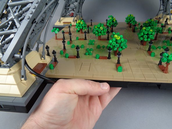 The photos in this step show how you can remove individual panels for each section as you work.