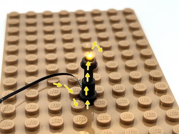 The Microflex LED lights included with your kit are small enough to fit through the center of your Eiffel Tower's lamp posts, but to minimize the chance of damage during installation, it is important to follow some basic rules.