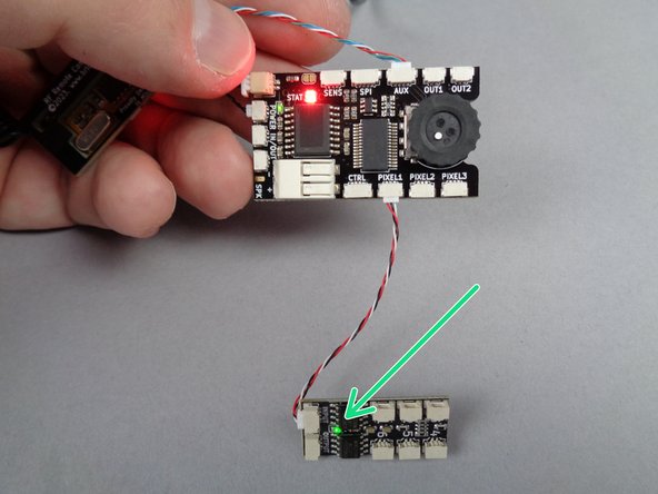 There is also a longer 3-wire connecting cable inside the same bag as the shorter cable.  Make sure to use the shorter cable and save the longer cable for a later step.