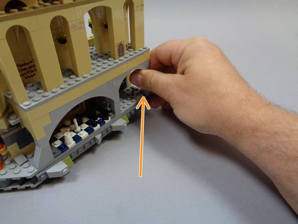 When you are finished, your castle should be oriented as shown in the first photo.