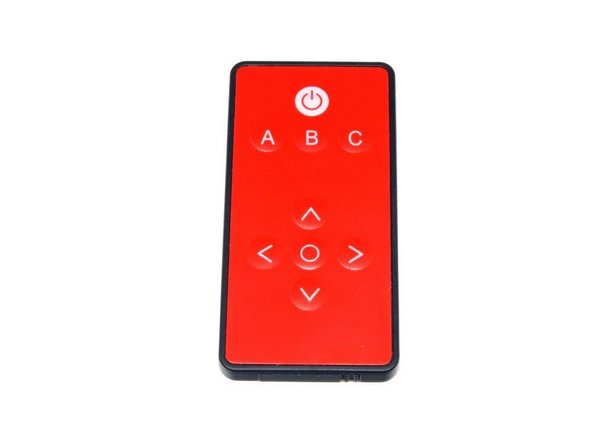 When power is turned on (either via a connected USB cable or AA battery pack with the switch turned on), the lights in your Bugati will respond to the infrared remote control included with your kit.