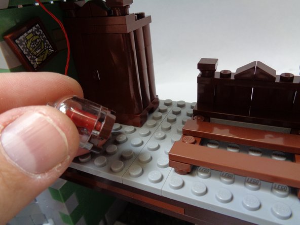 Now you will mount the red Pico LED light inside the heart inside the jar in the bedroom.