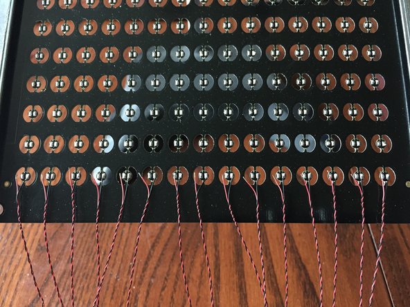 Solder one panel row at a time.  If you solder more than one panel row before separating individual LED boards, wires will overlap, making removal more difficult.